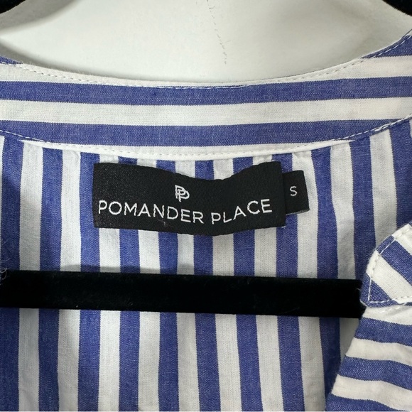 Tuckernuck Pomander Place Blue & White Striped Cotton Poplin Kenzo Dress Size S - Picture 5 of 9